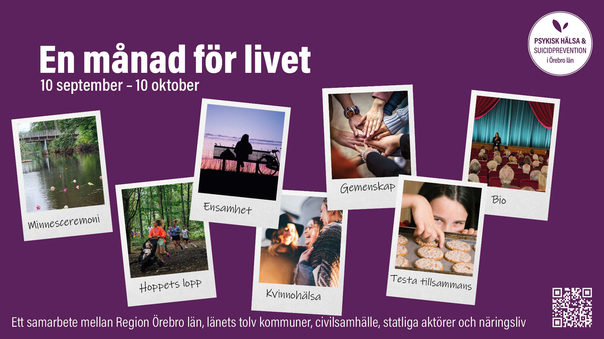 En månad för livet 10 september-10 oktober, collage med bilder från tidigare år.