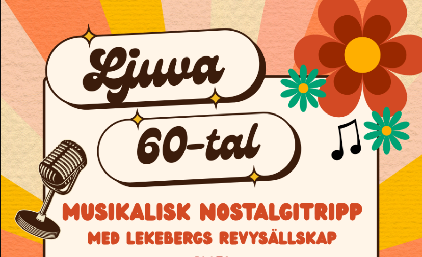 Affisch i 60-talsanda med programmet